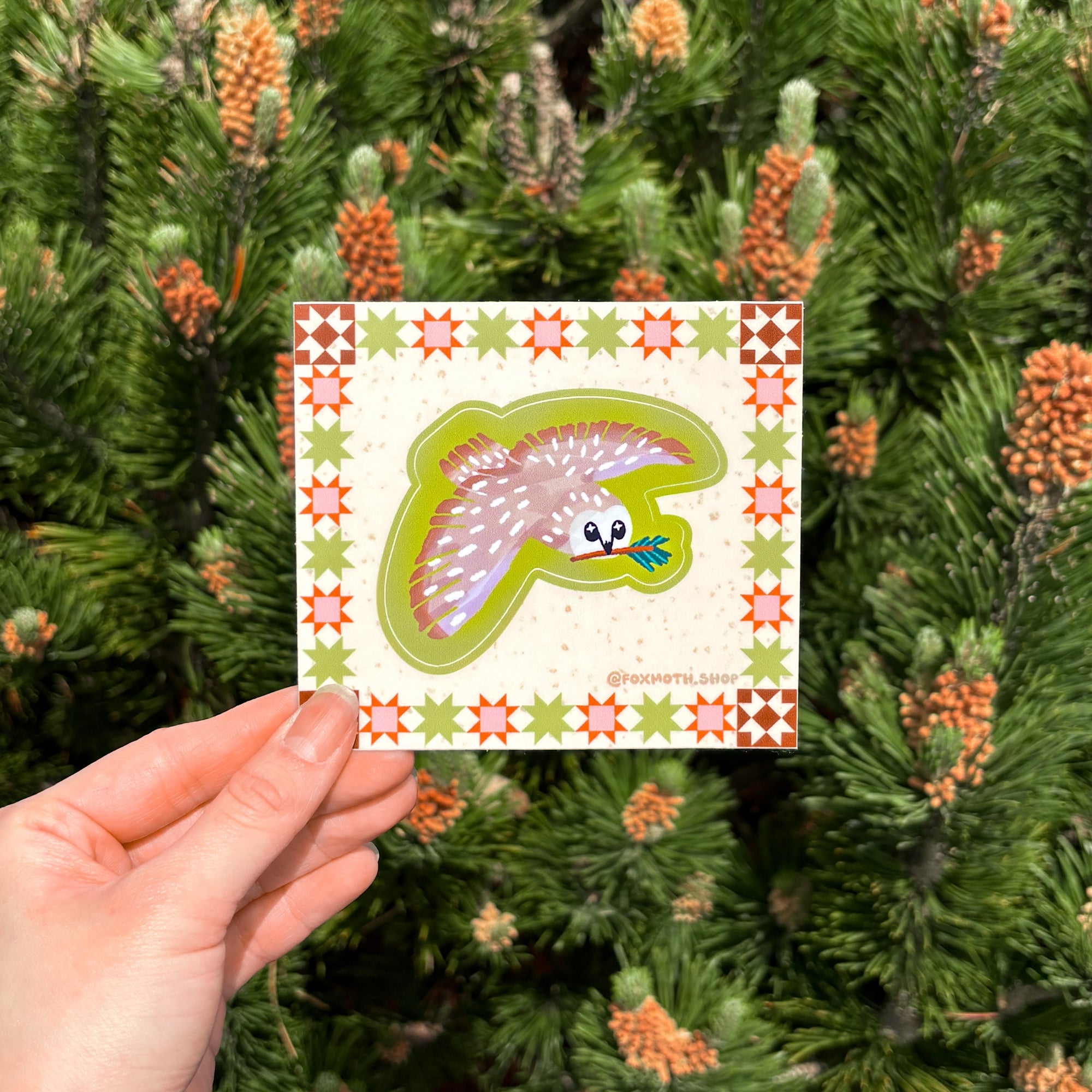 Owly Pines Sticker - FoxMoth - 
