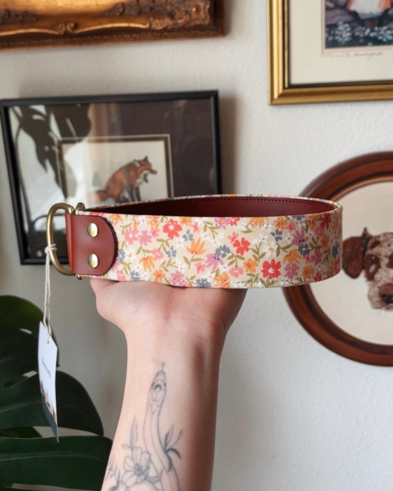 custom full slip collar - FoxMoth - Leather Dog Collar