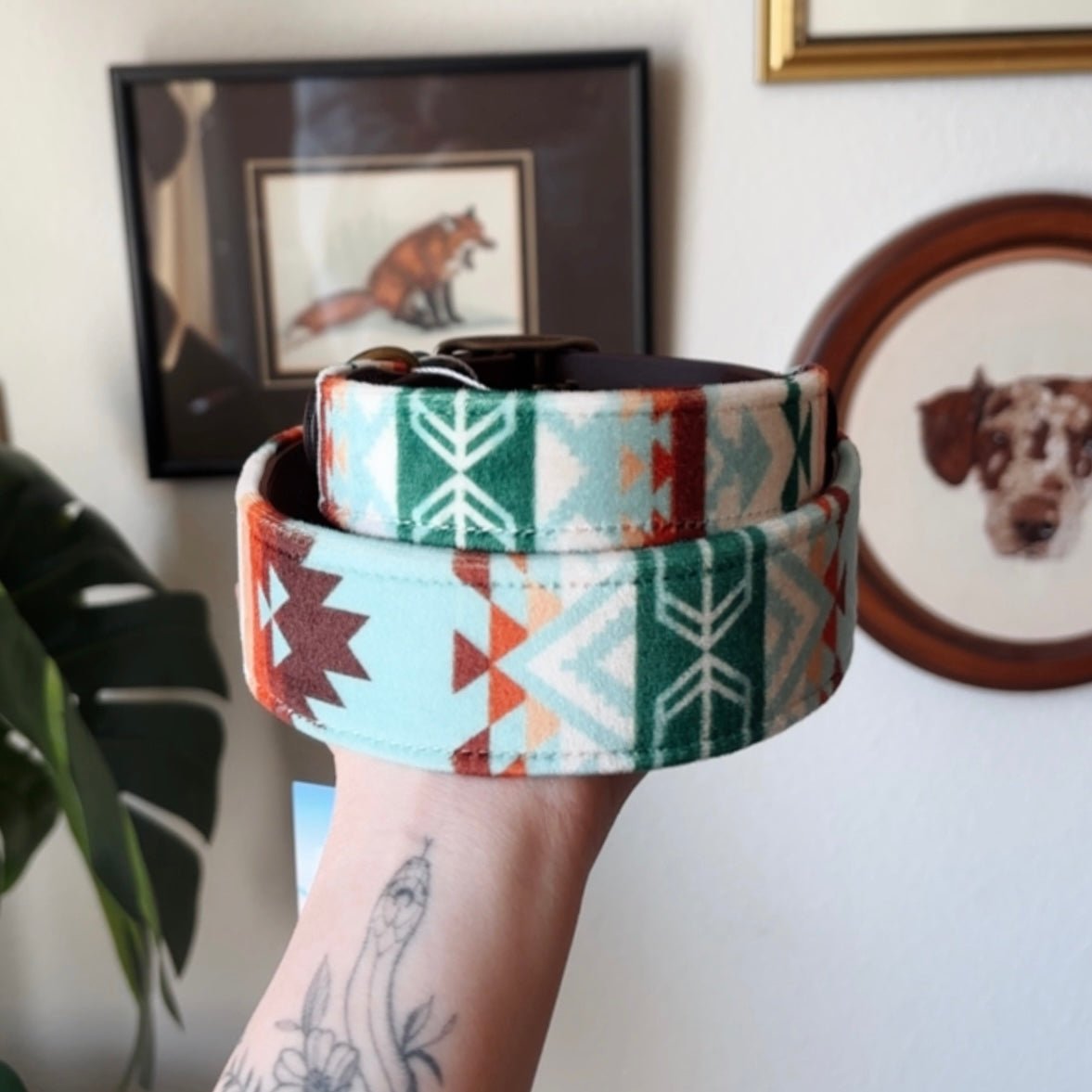 bend collar - FoxMoth - Leather Dog Collar