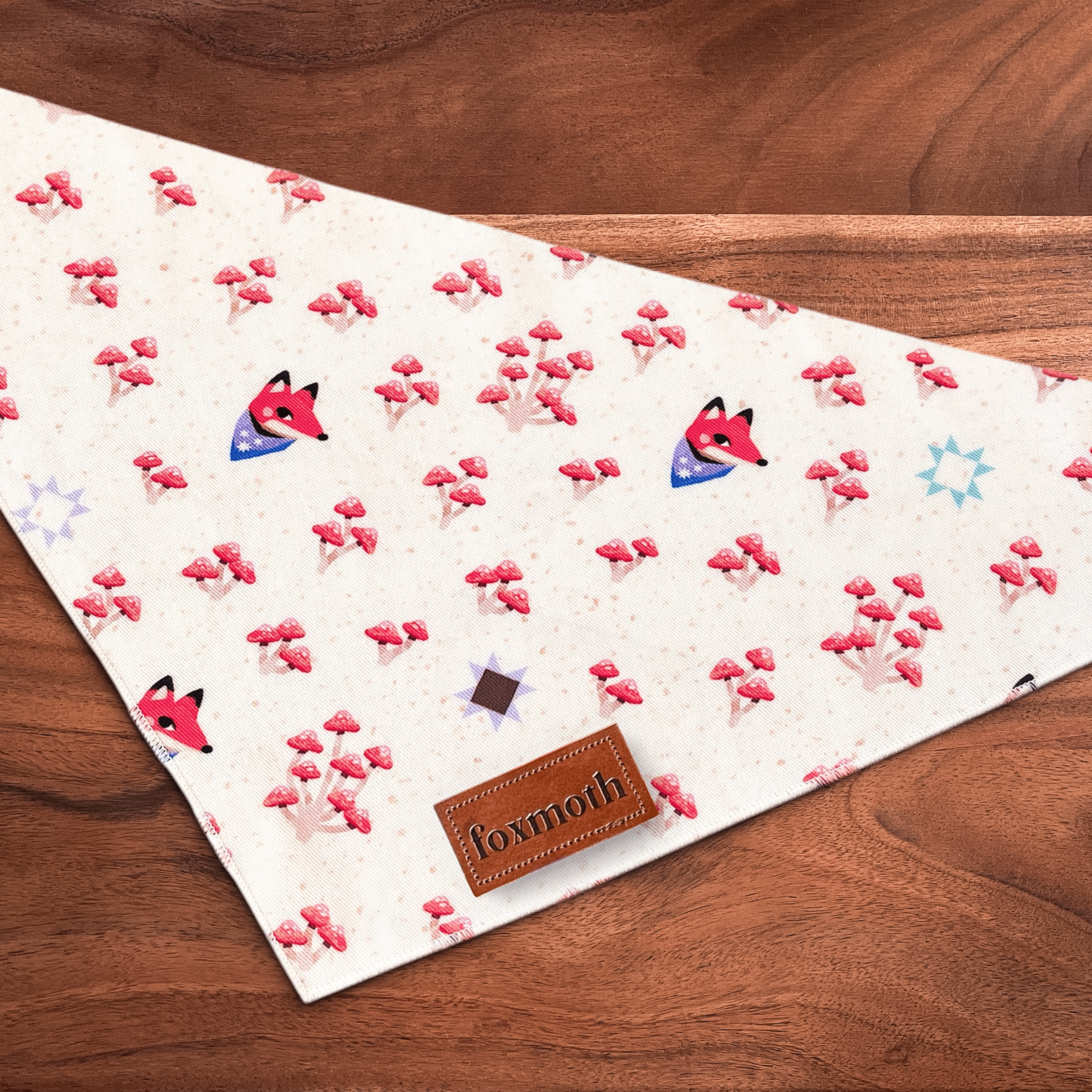 Minimal Foxshrooms Bandana - FoxMoth - Bandana