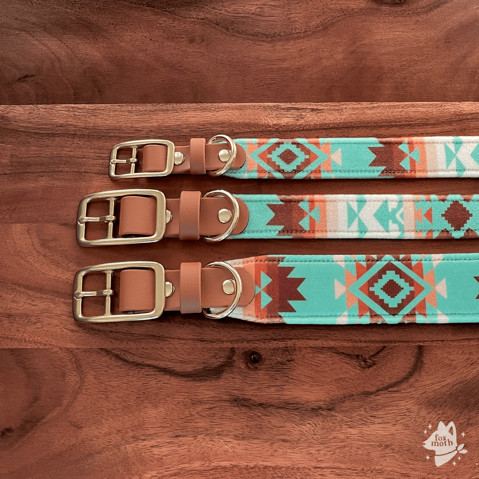 glacier collar - FoxMoth - Leather Dog Collar