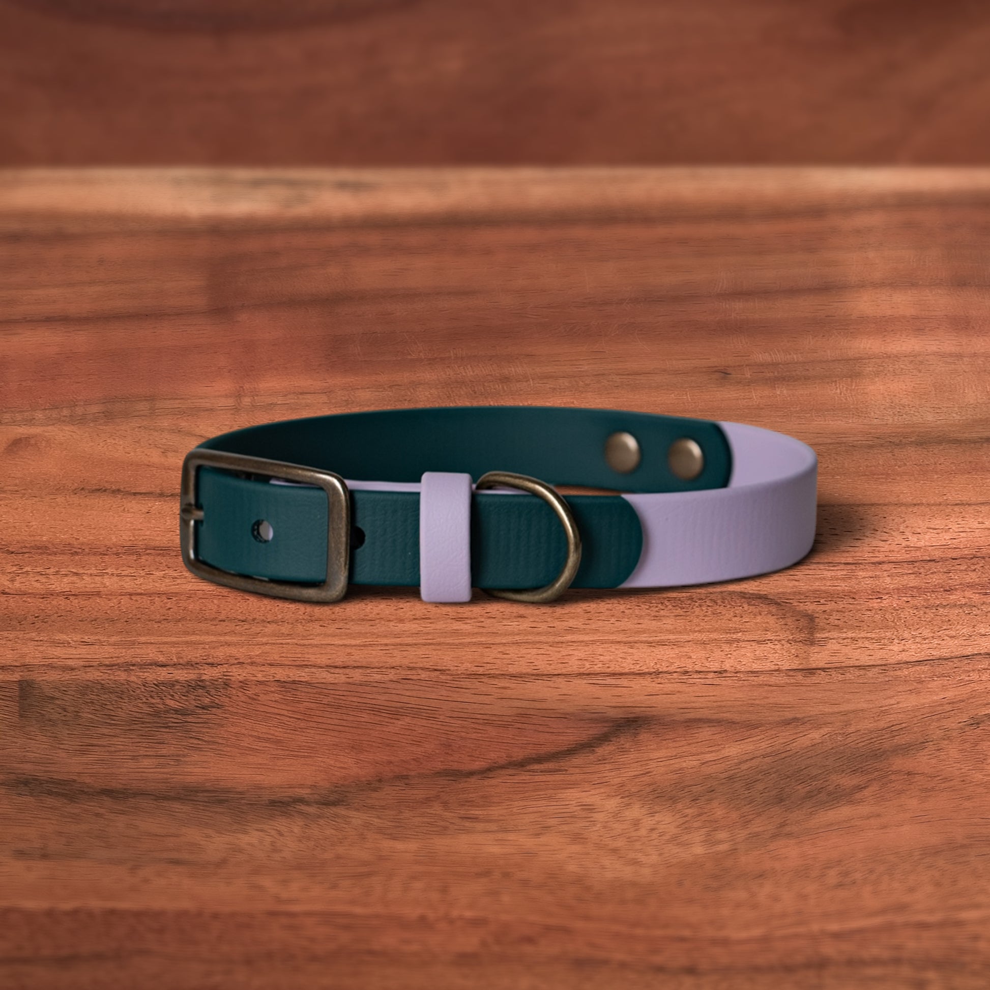Lavender x Evergreen Buckle Collar - FoxMoth - Pet Collars & Harnesses