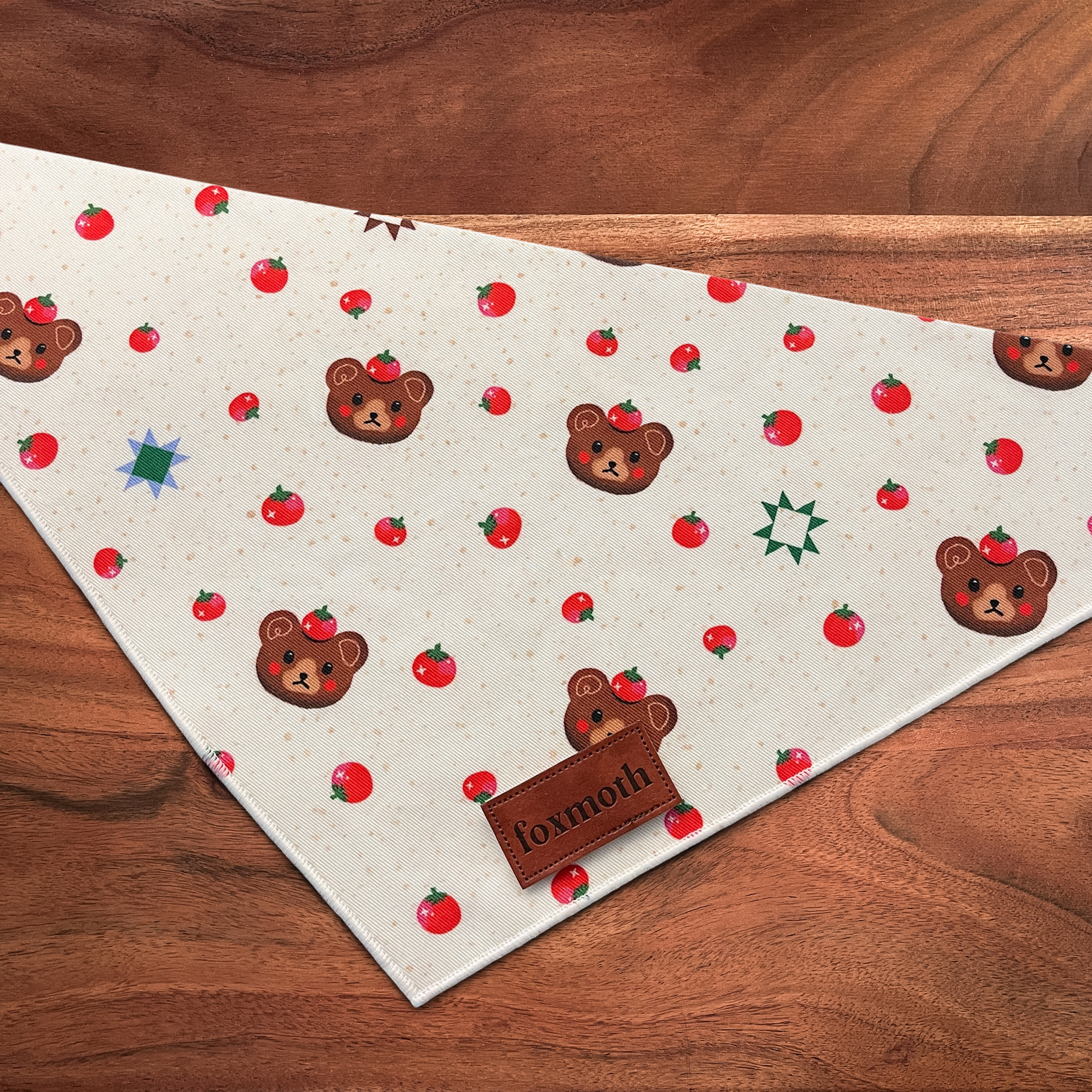 minimal tomato bears bandana - FoxMoth - Bandana