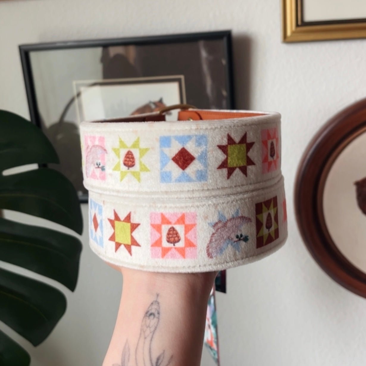 owly pines collar - FoxMoth - Leather Dog Collar