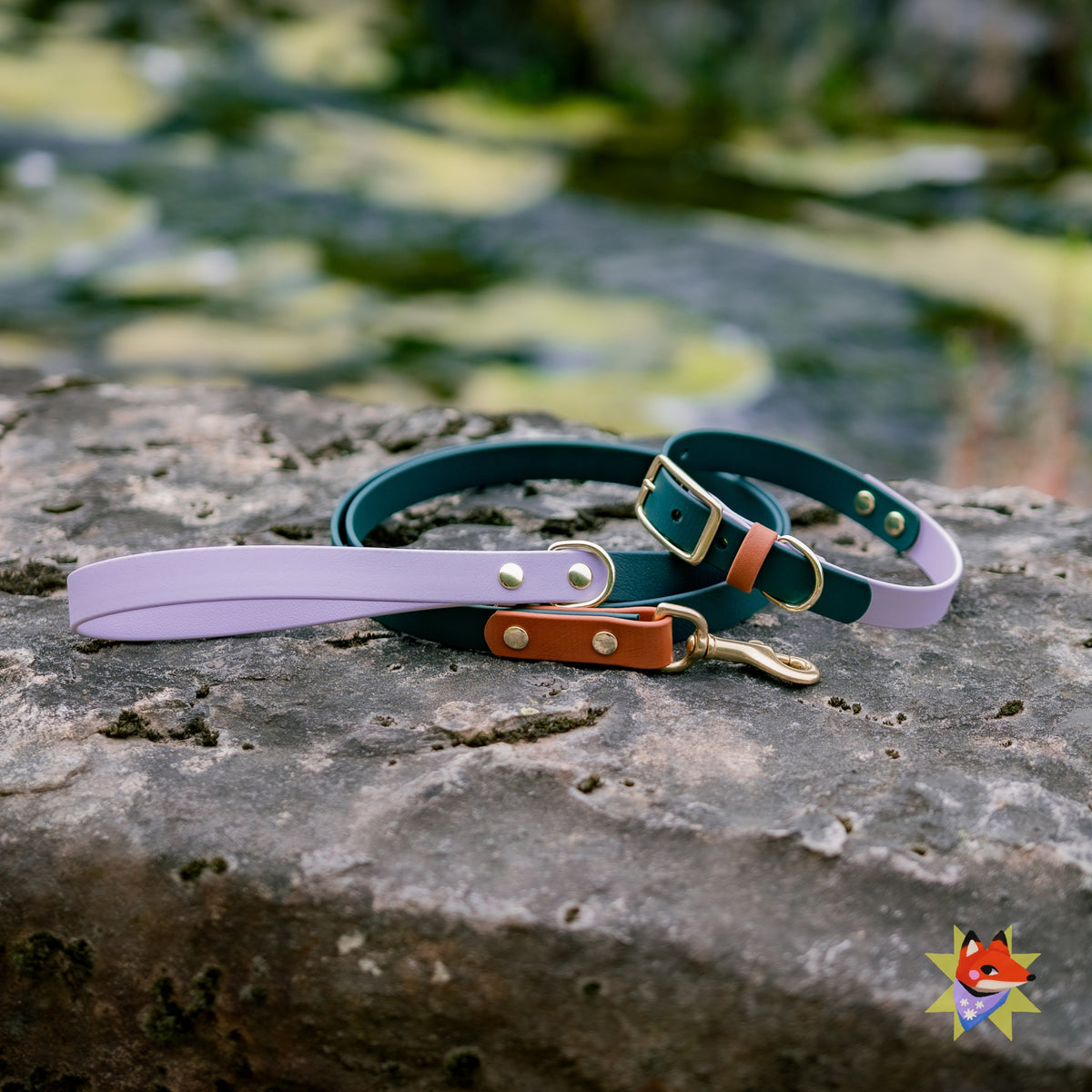 Lavender Spruce Buckle Collar - FoxMoth - Pet Collars & Harnesses