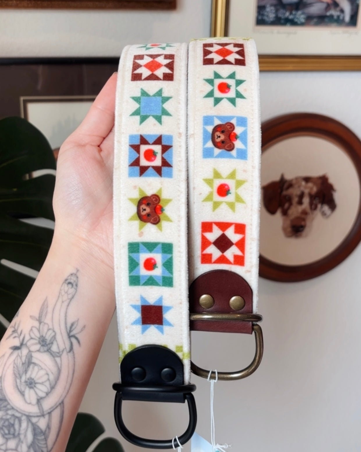 tomato bears collar - FoxMoth - Leather Dog Collar