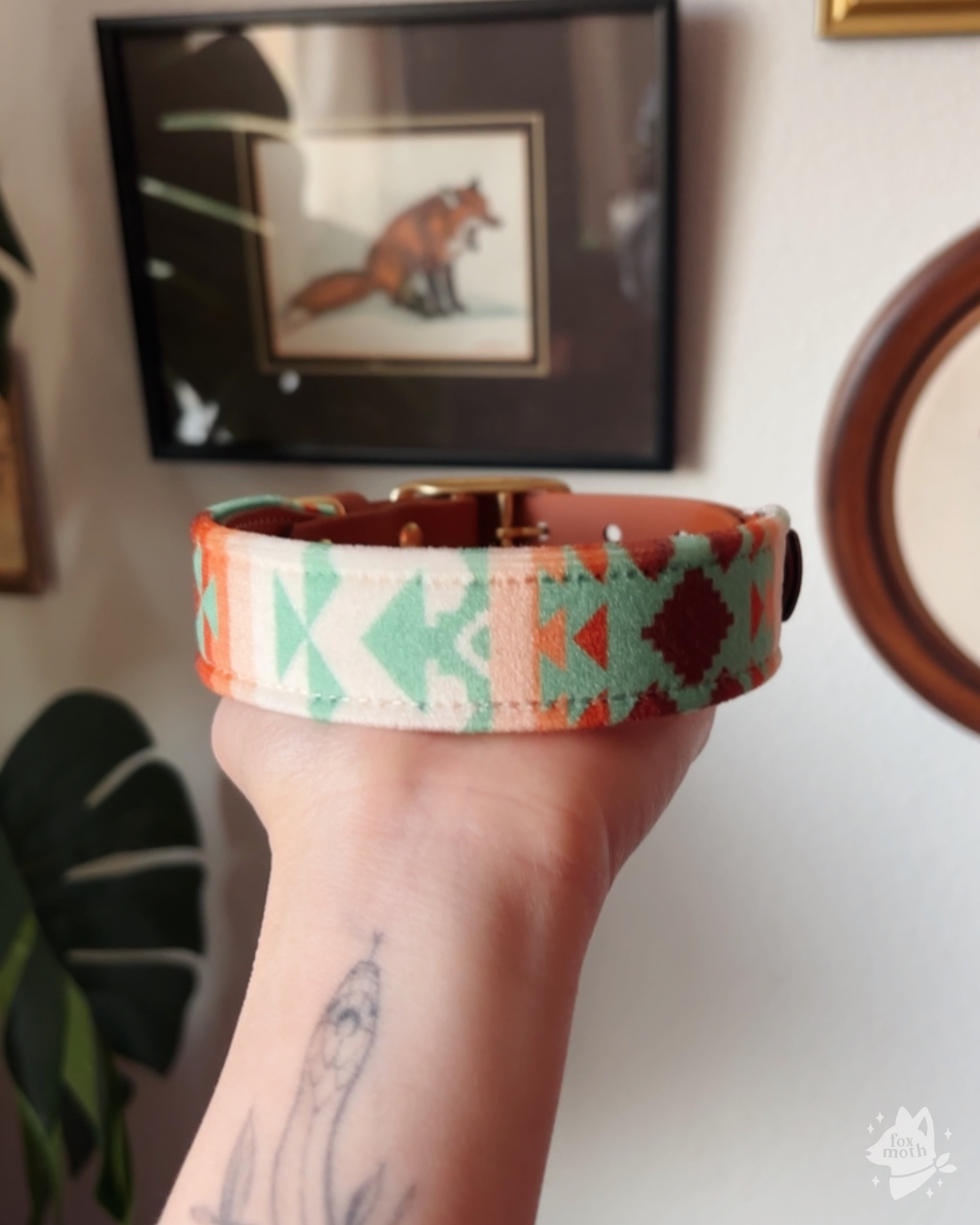 glacier collar - FoxMoth - Leather Dog Collar