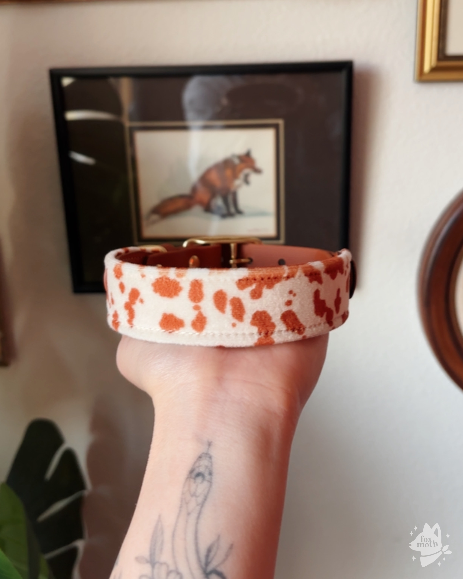 Moo Collar - FoxMoth - Leather Dog Collar