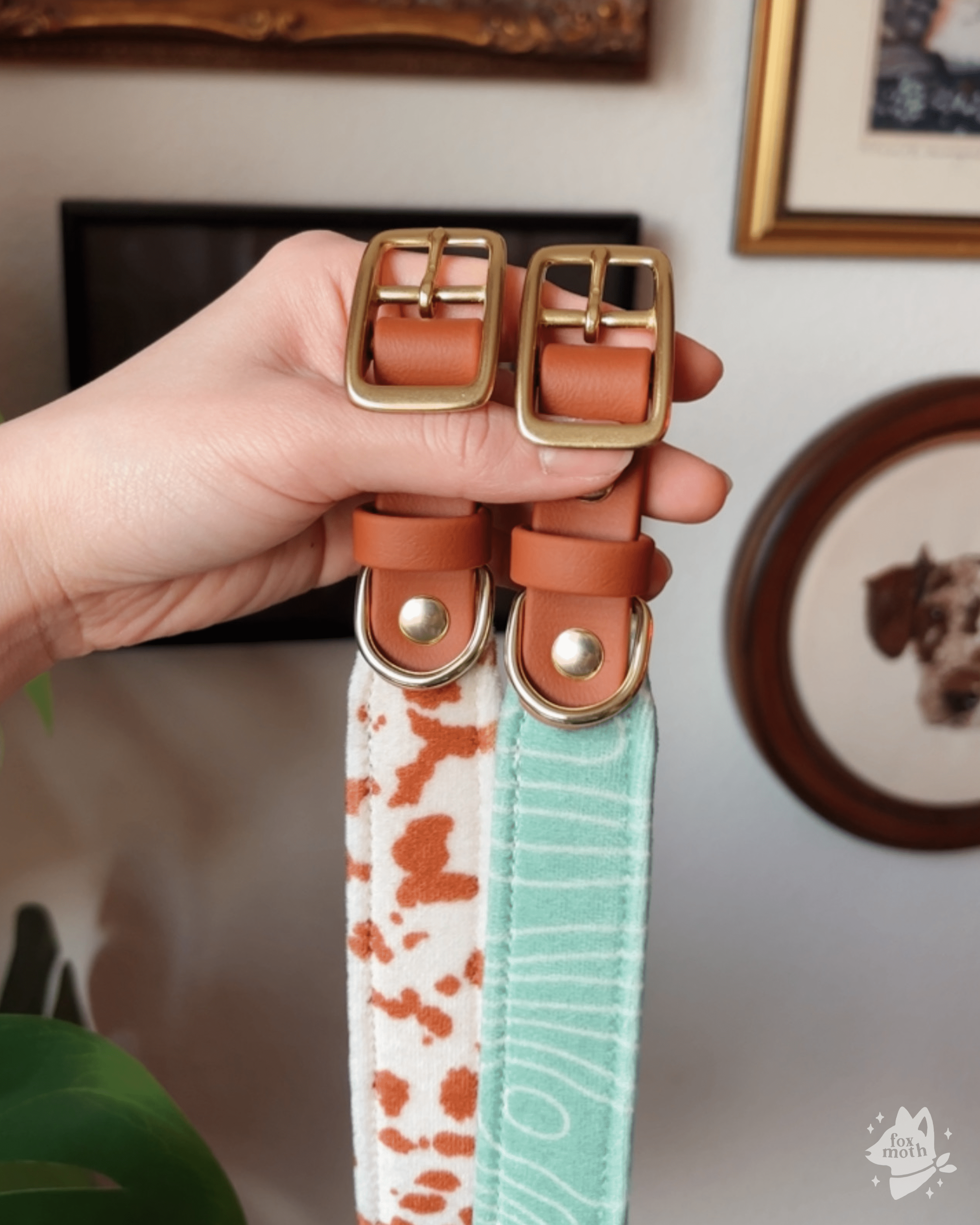 Moo Collar - FoxMoth - Leather Dog Collar