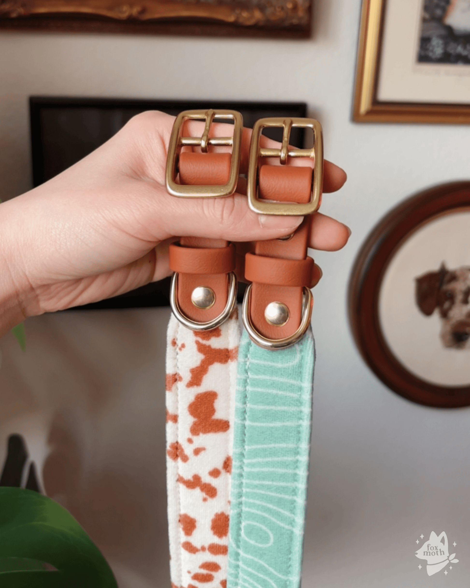 Compass Collar - FoxMoth - Leather Dog Collar