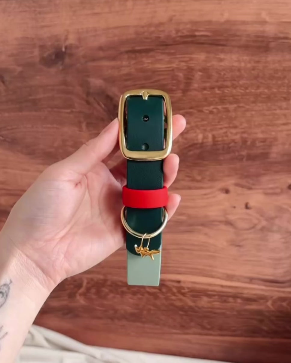 Load video: Strawberry Matcha Buckle Collar