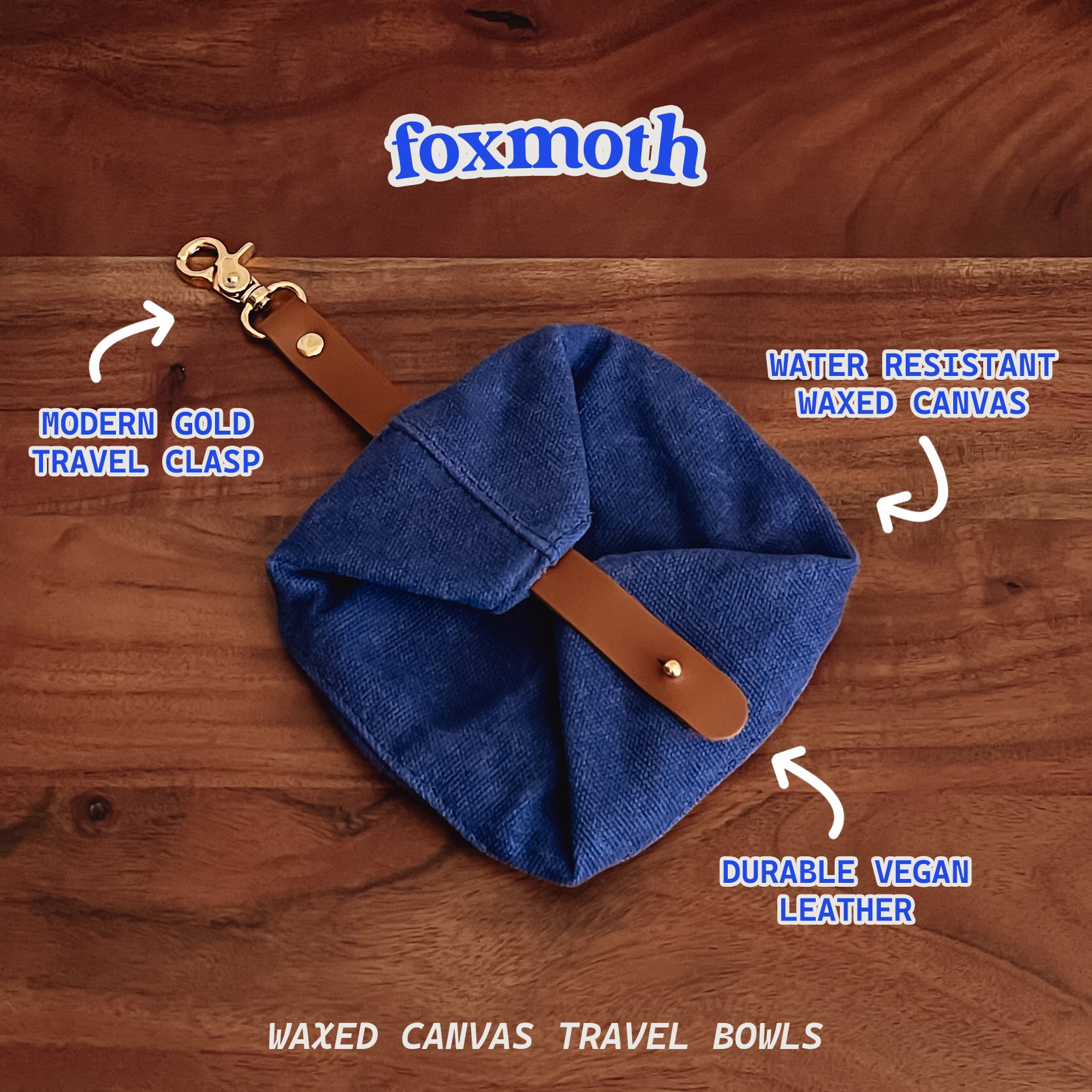 waxed canvas travel bowl | 5 colors