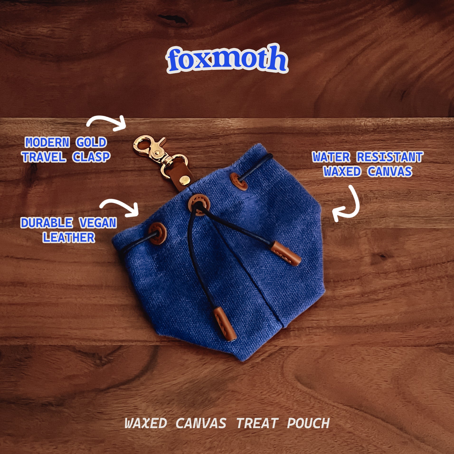waxed canvas treat pouch