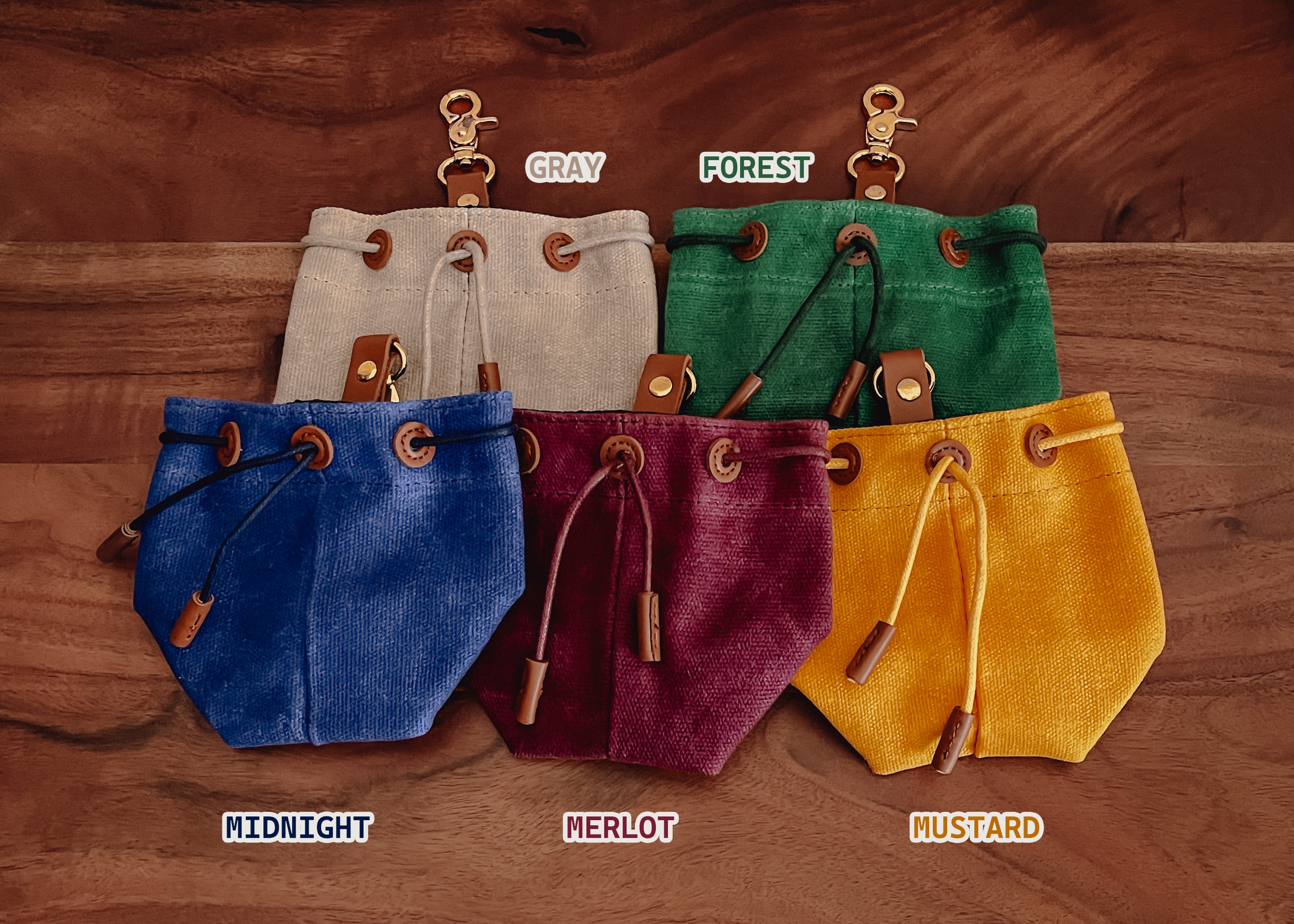 waxed canvas treat pouch