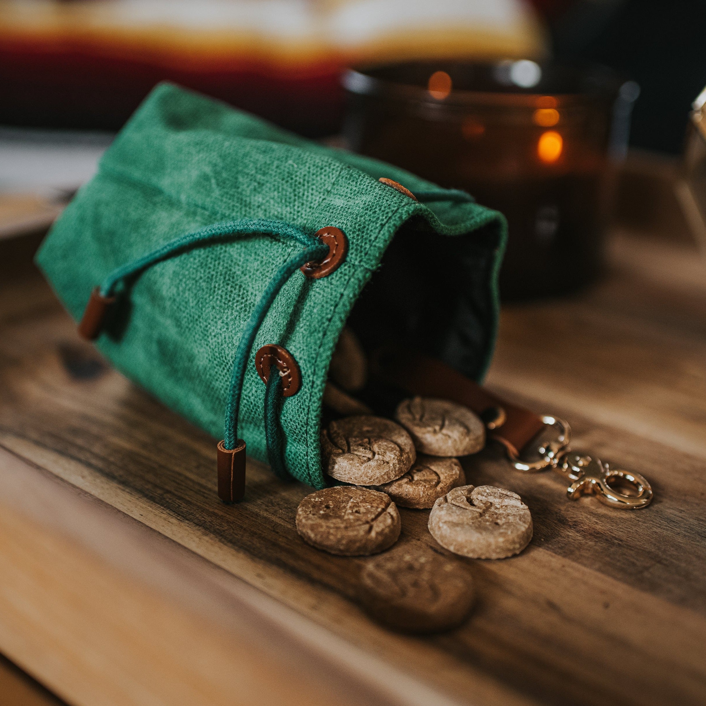 waxed canvas treat pouch