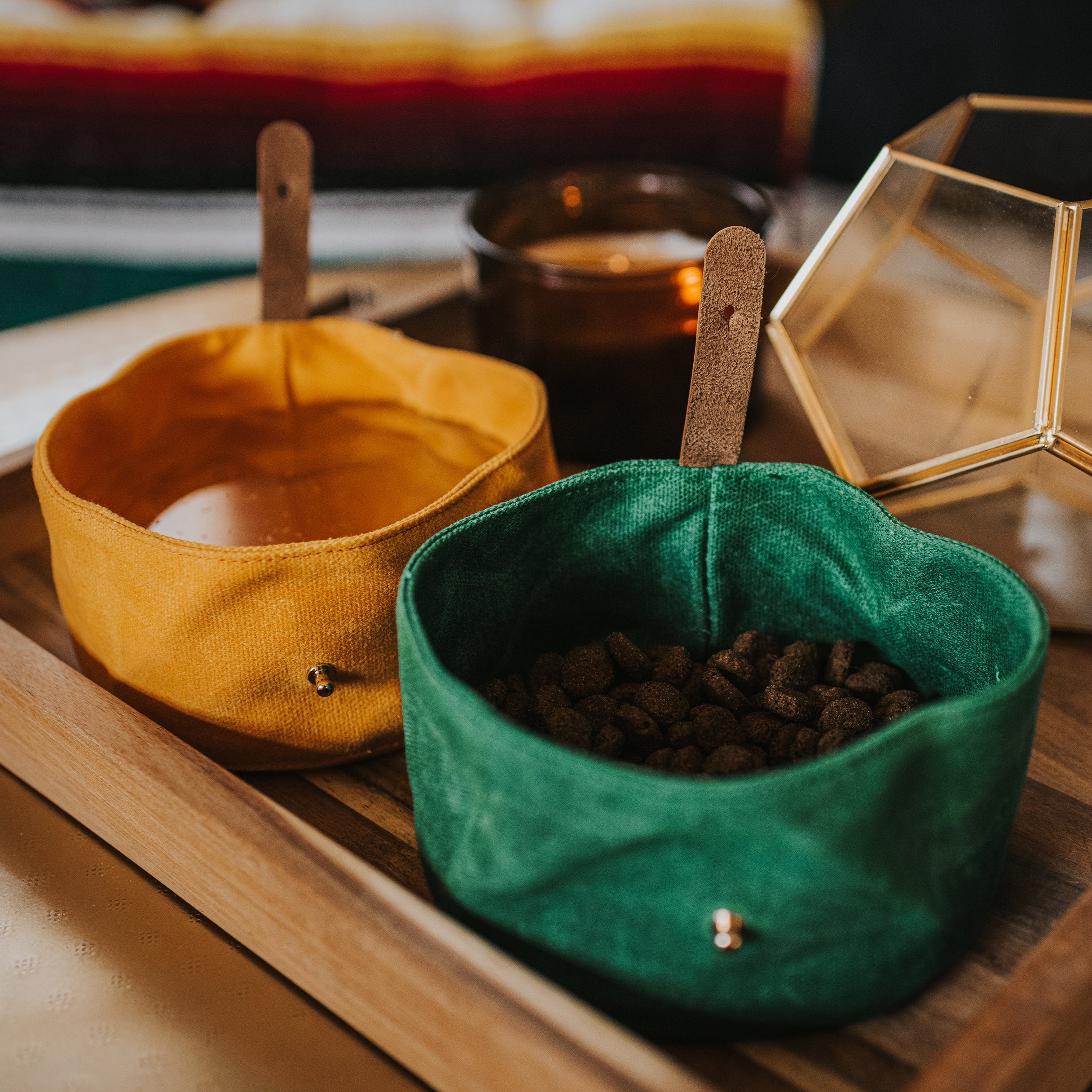 waxed canvas travel bowl | 5 colors